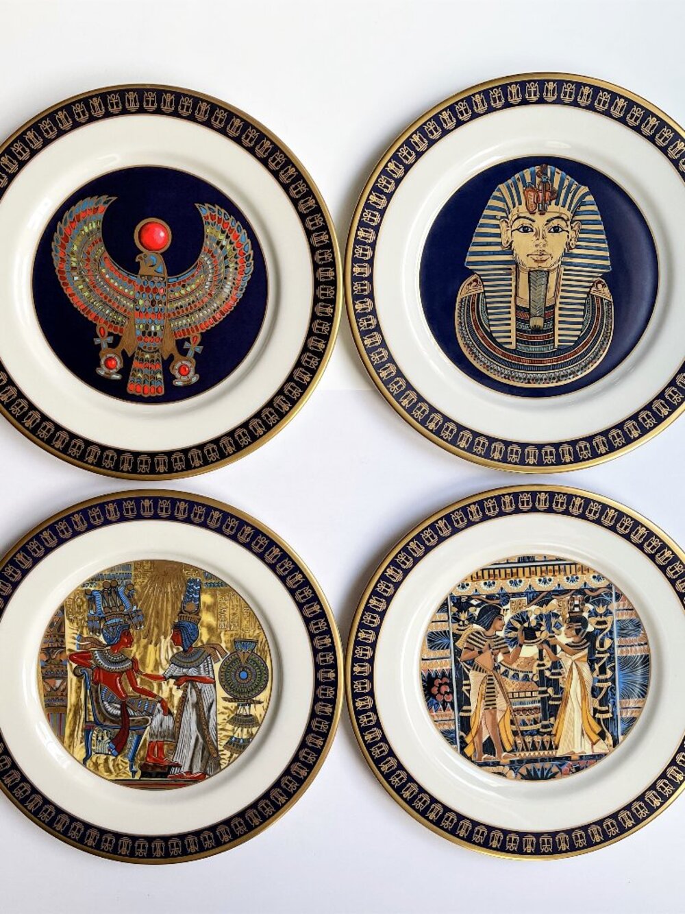4 Plates "The Treasures of Tutankhamun" Gorham Ghent Collect Ltd Ed 1817 of 3247